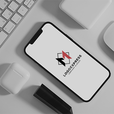 Mockup example of the AbstractM logo, number 11