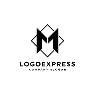 Mockup example of the AbstractM logo, number 14