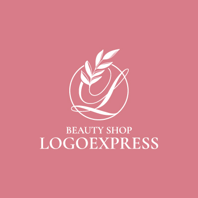 Mockup example of the 葉とゴールドの円で飾られたエレガントなLロゴ logo, number 3