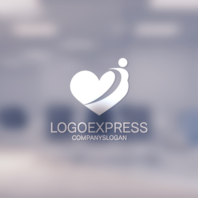 Mockup example of the HeartSpring logo, number 10