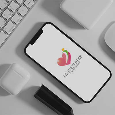 Mockup example of the HeartSpring logo, number 11