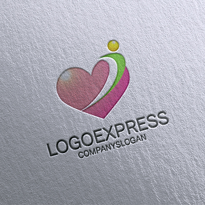 Mockup example of the HeartSpring logo, number 12