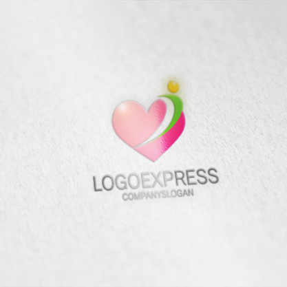 Mockup example of the HeartSpring logo, number 2