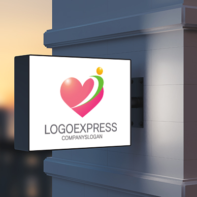 Mockup example of the HeartSpring logo, number 5