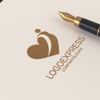 Mockup example of the HeartSpring logo, number 8