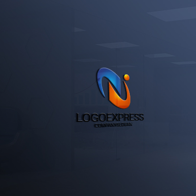 Mockup example of the Netwave logo, number 7