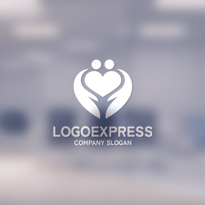 Mockup example of the HeartHands logo, number 10
