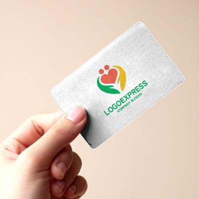 Mockup example of the HeartHands logo, number 6