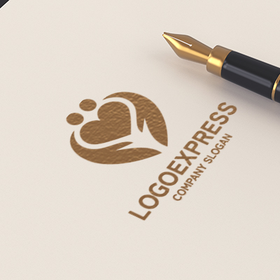 Mockup example of the HeartHands logo, number 8