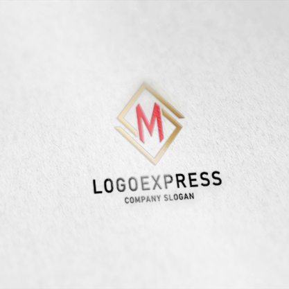 Mockup example of the Matrix M logo, number 2