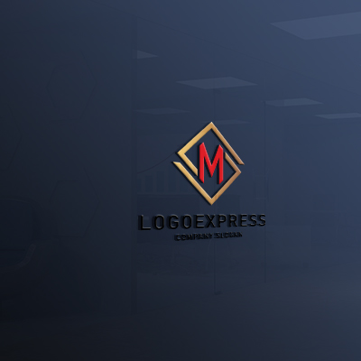 Mockup example of the Matrix M logo, number 7