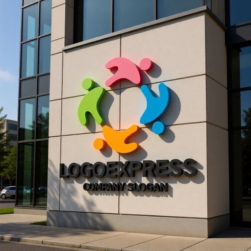 Mockup Un logo pour la connexion et la croissance des personnes