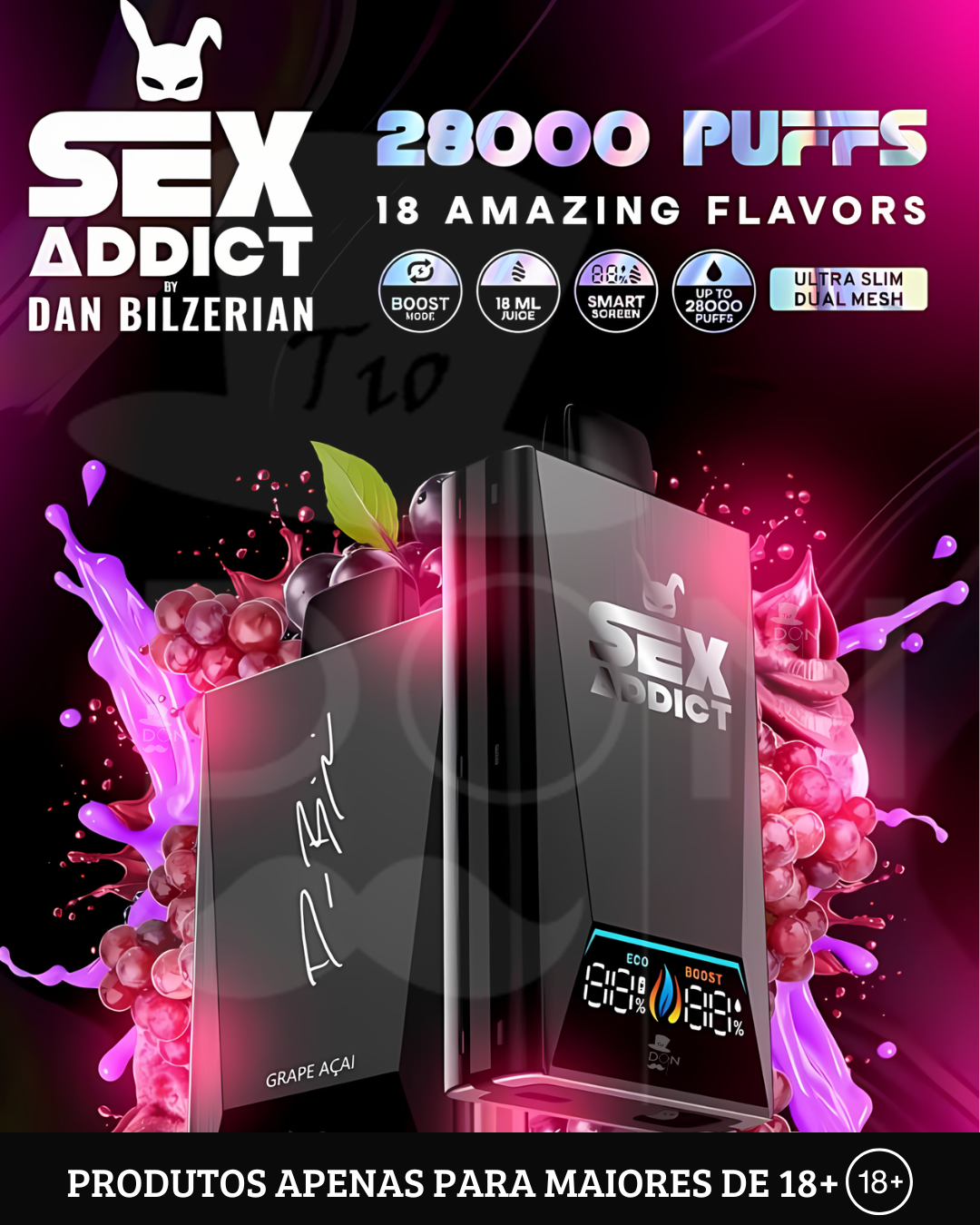 Sex Addict 28.000 Puffs Dan B - Sabores
