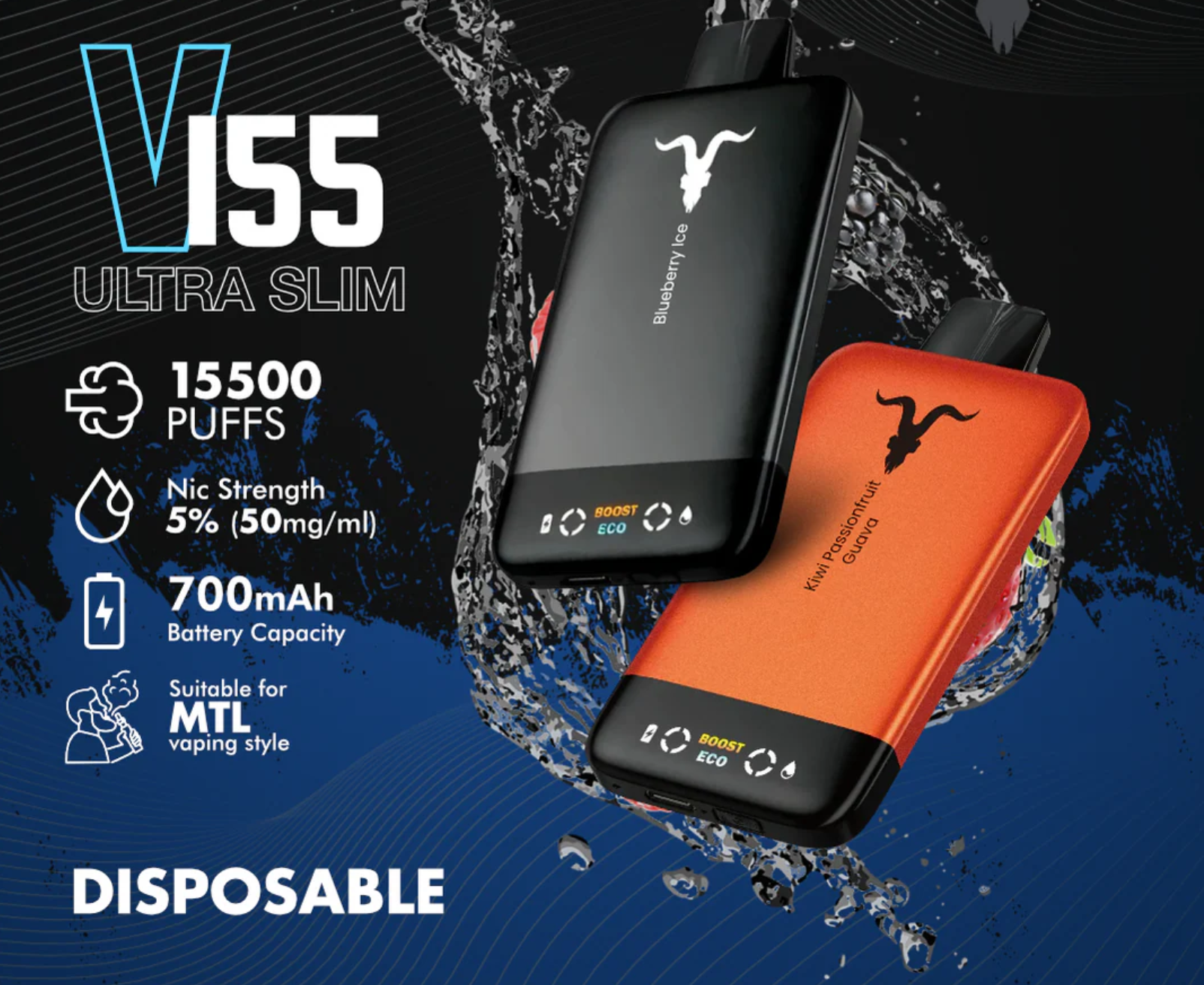 Novo Ignite V155 Slim 15500 Puffs Sabores