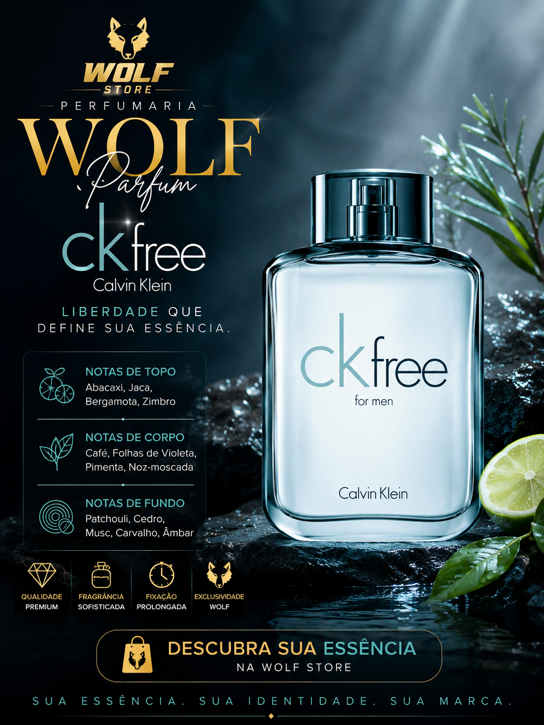 CK Free For Men EDT 100ml - Calvin Klein