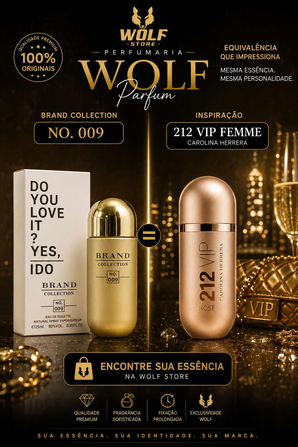Inspirado 212 VIP Carolina Herrera Femme - Brand Collection EDP 25ml Nº009