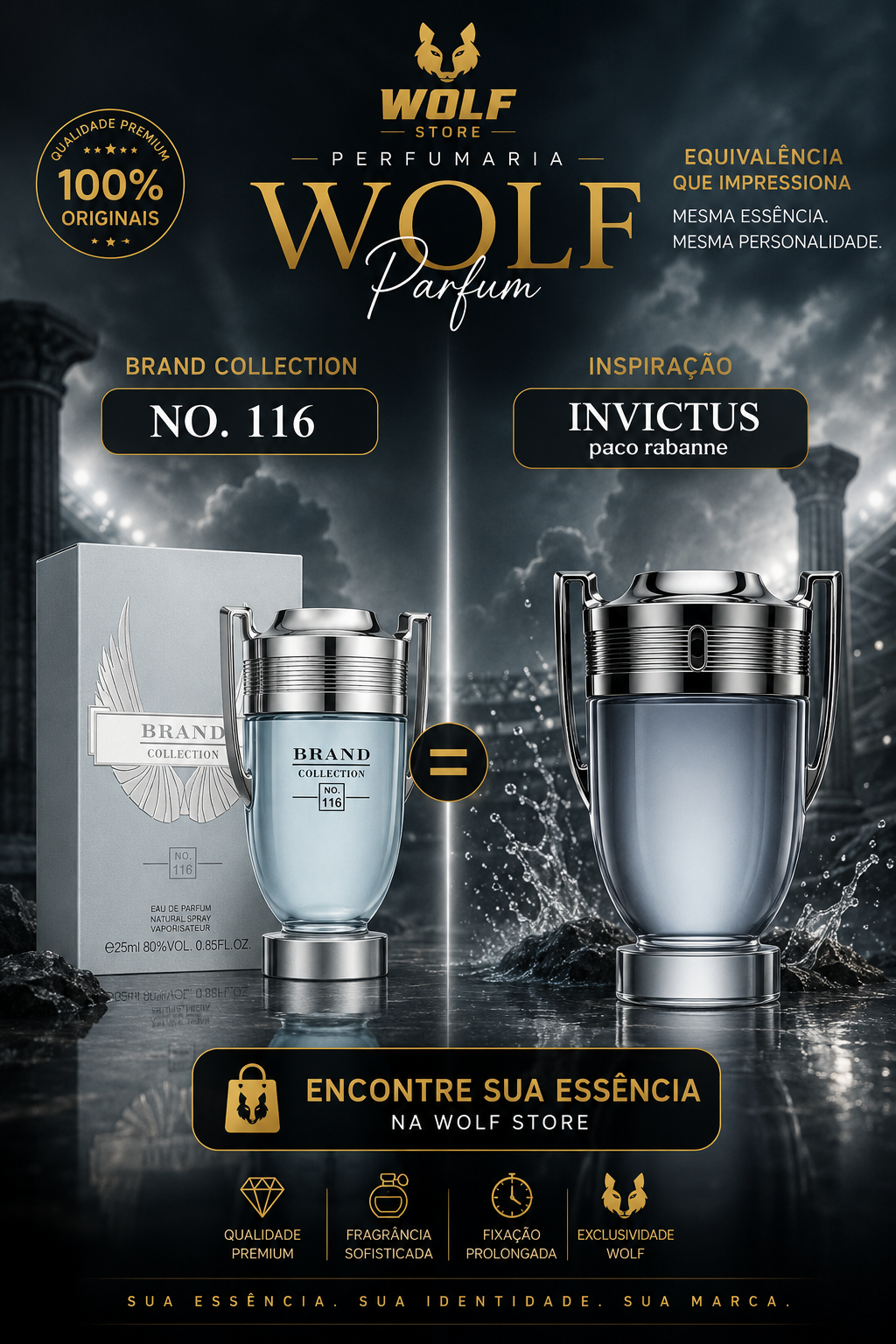 Inspirado Invictus Paco Rabanne Homme - Brand Collection EDP 25ml Nº116