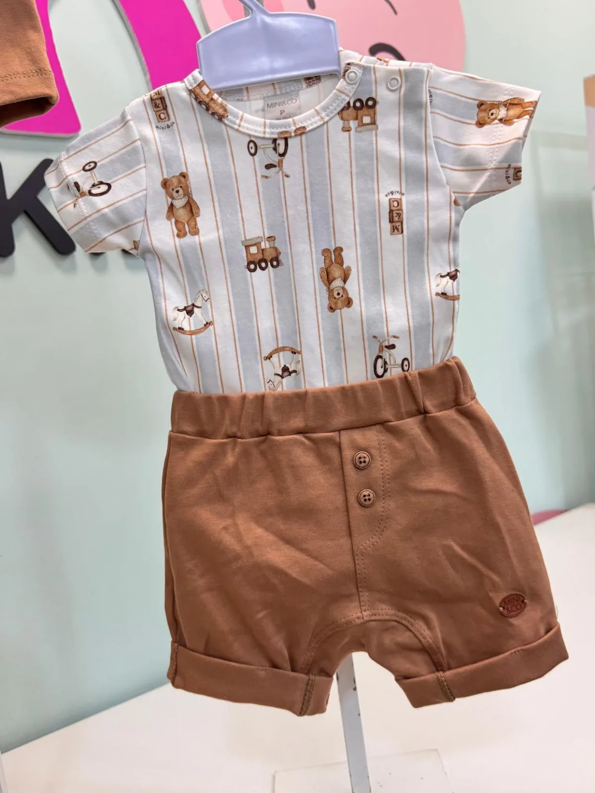 Conjunto body e bermuda brinquedos vintage - MINI&CO