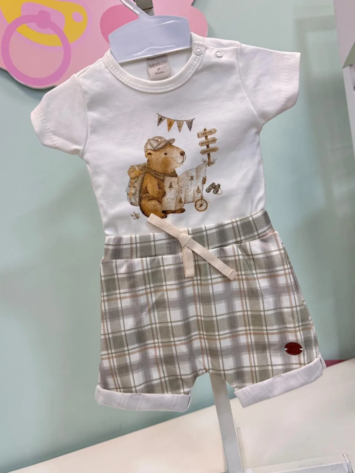 Conjunto body e bermuda capivaras - MINI&CO