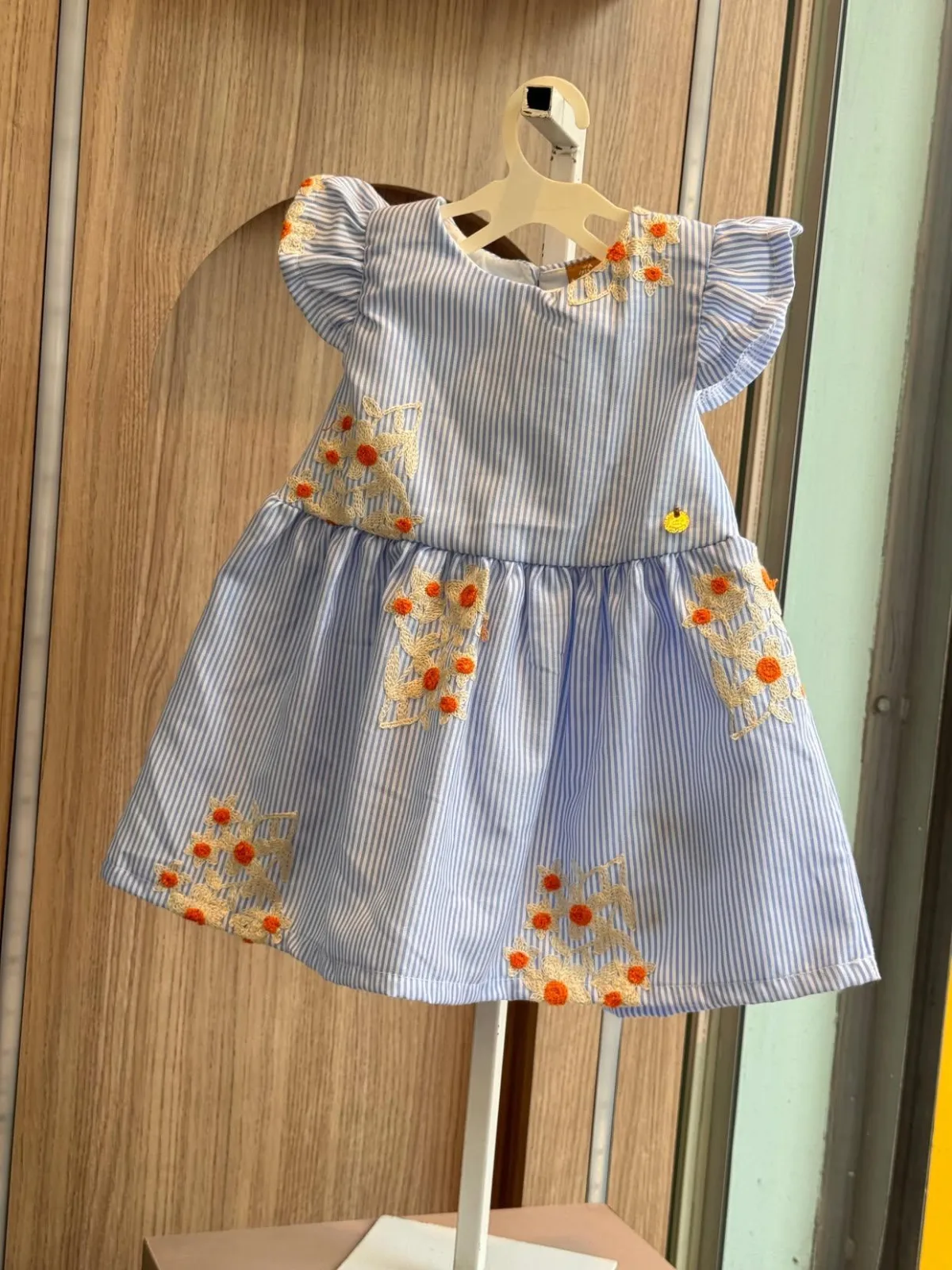Vestido listras e flores - UP BABY