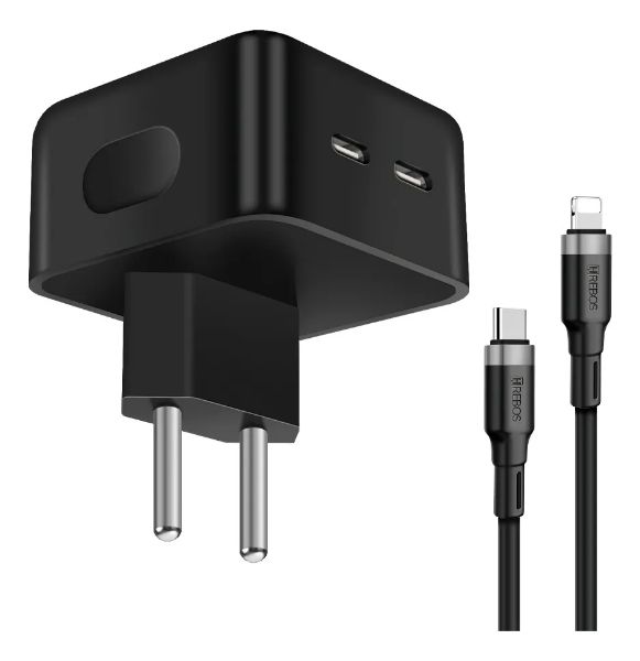 CARREGADOR DUAL USB-C 40W HREBOS HS401I PRETO