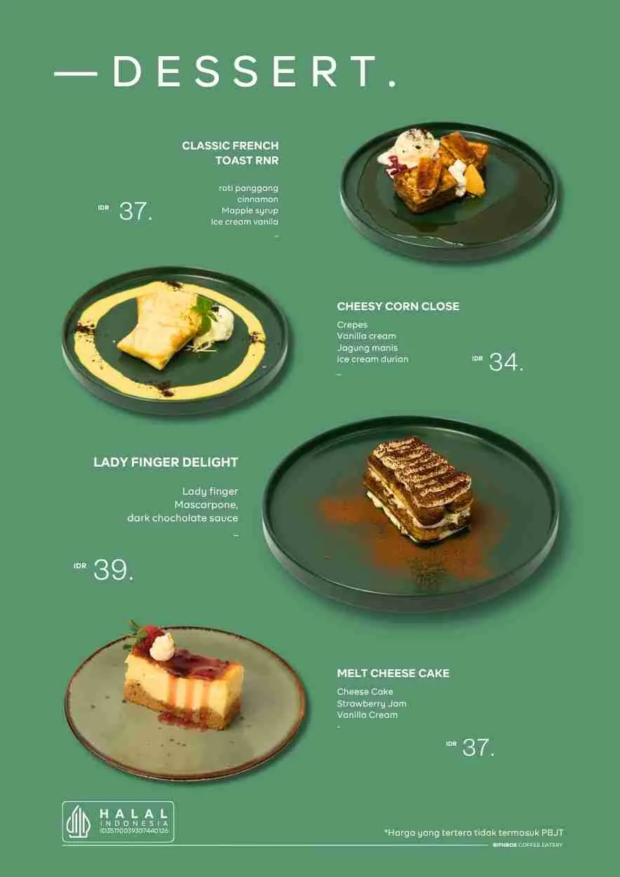 Menu Dessert Rifnros