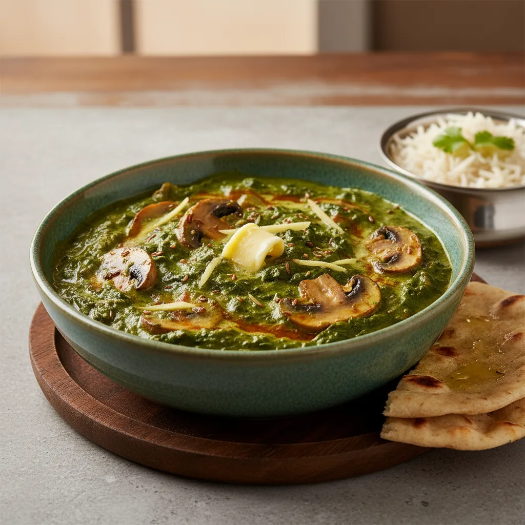 Palak - Mushroom