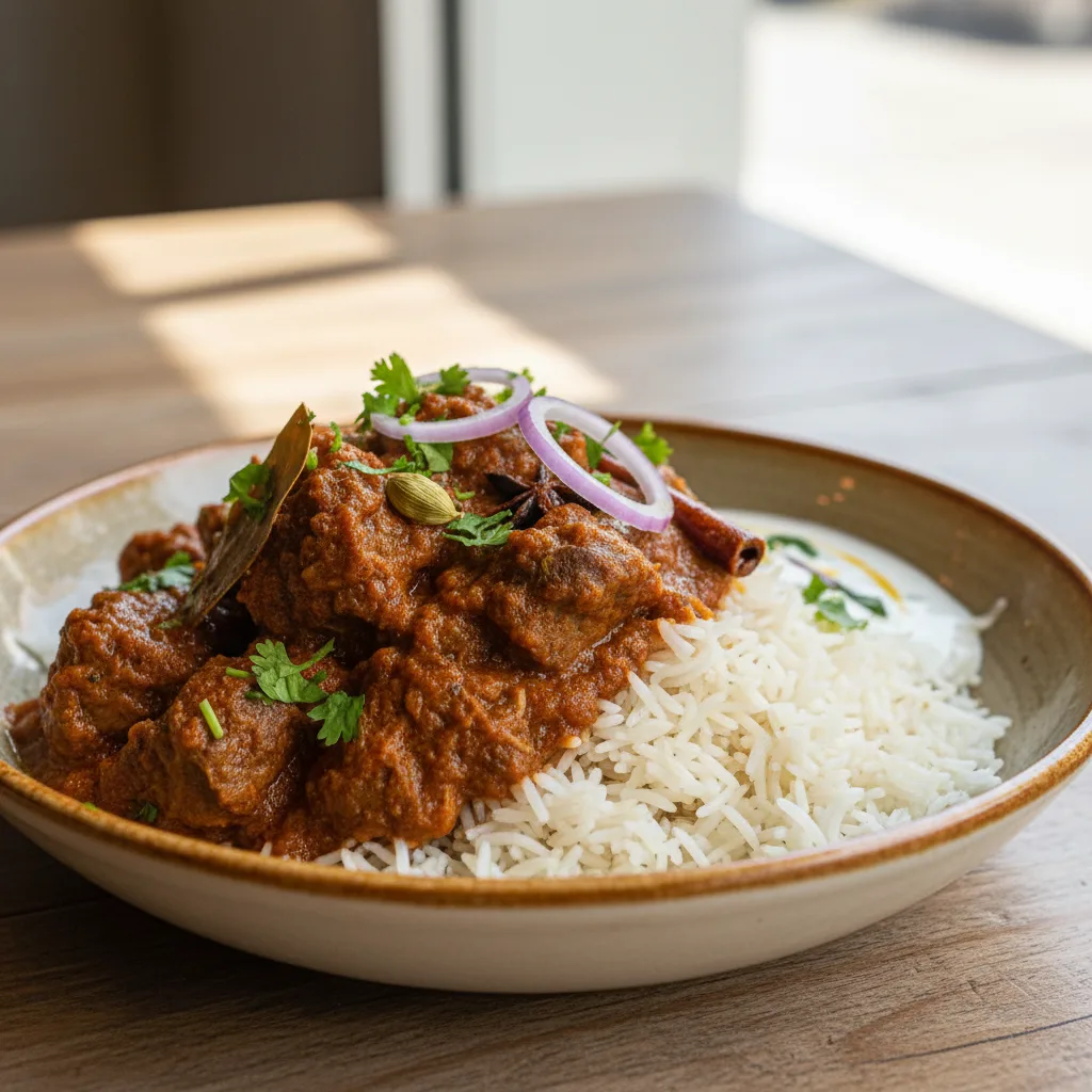 Mutton Curry Over Rice