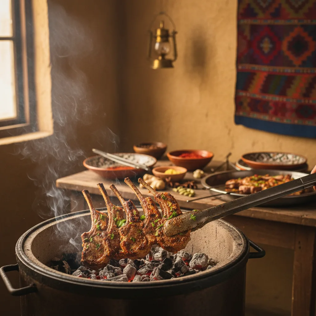The Making of Charcoal-Grilled Aga's Chops