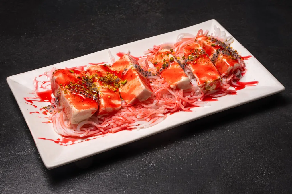 Kulfi with noodles