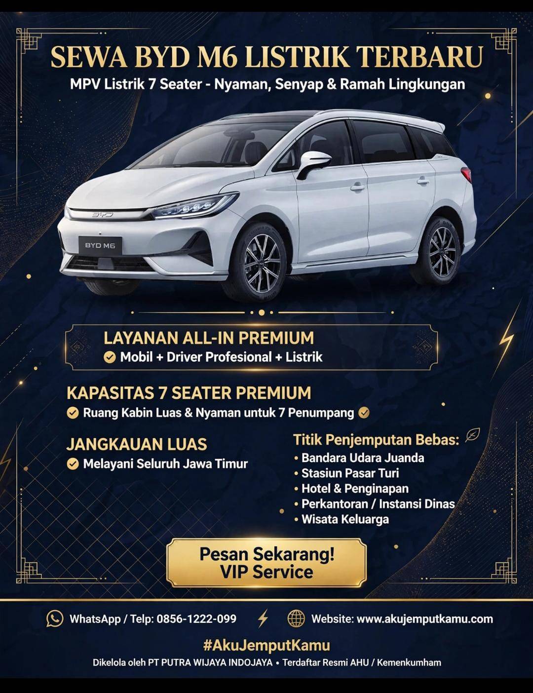 SEWA BYD M6 LISTRIK TERBARU