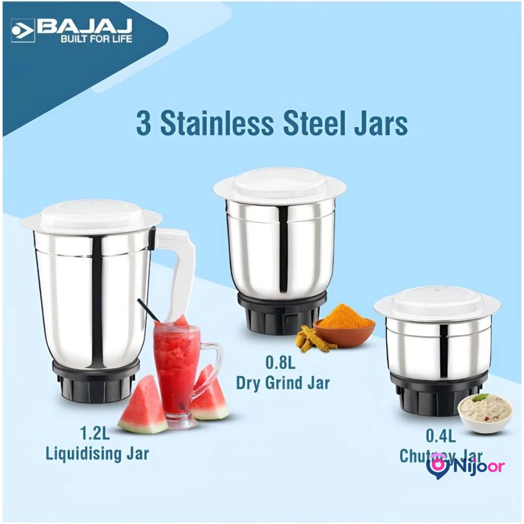 Bajaj GX-1 Mixer Grinder 500W 2