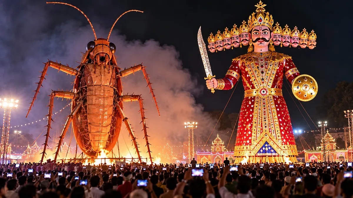 Delhi Ramlila to Burn 30-Foot Cockroach Alongside Ravana, Organisers Say It Promotes Cleanliness