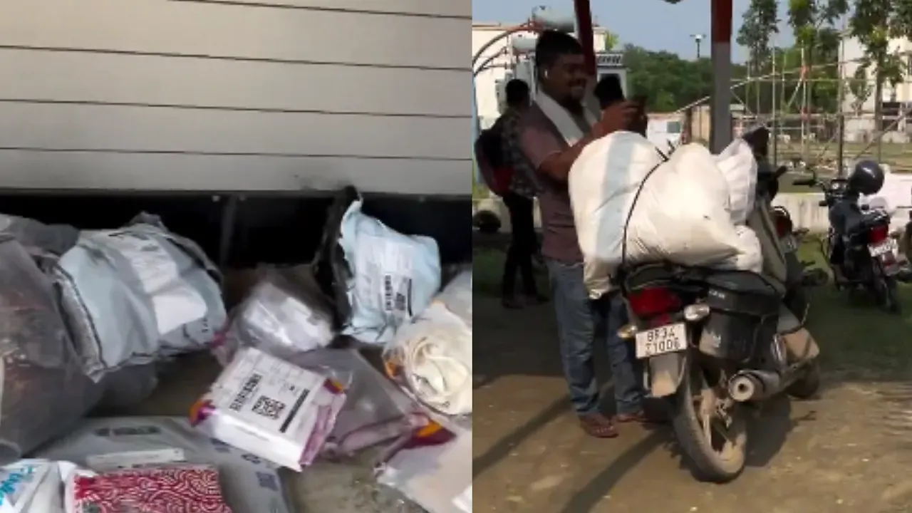 Viral Video Shows Delivery Workers Collecting Returned Dresses After Dandiya Celebrations
