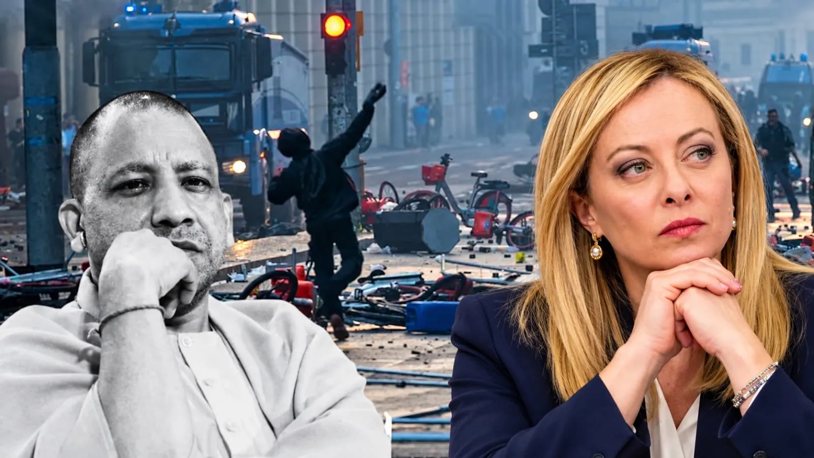 Giorgia Meloni Adopts a ‘Yogi Model’, Italy Plans Tough Penalties for Rioters and Compensation for Property Damage