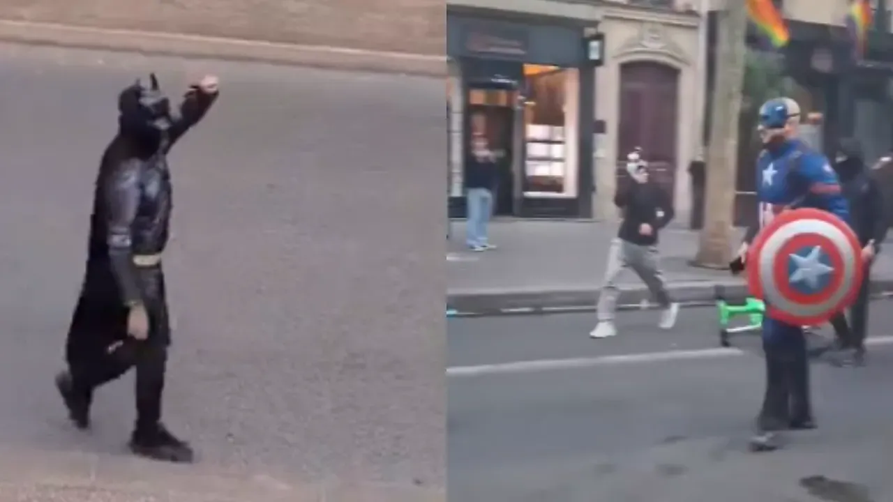 Batman, Deadpool and Spider-Man at France Protests? Superhero Costumes Steal the Spotligh