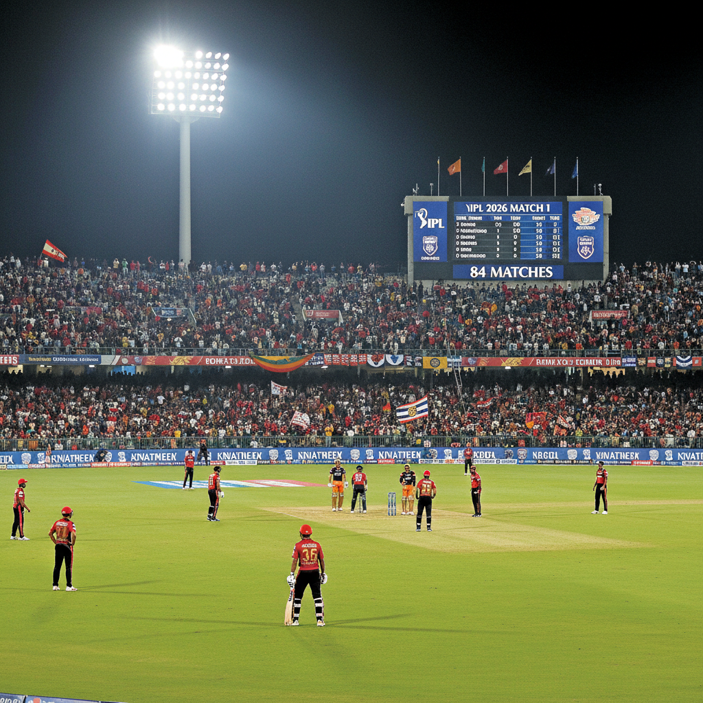 आईपीएल 2026 में रिकॉर्ड तोड़ 84 मैचों का आयोजन