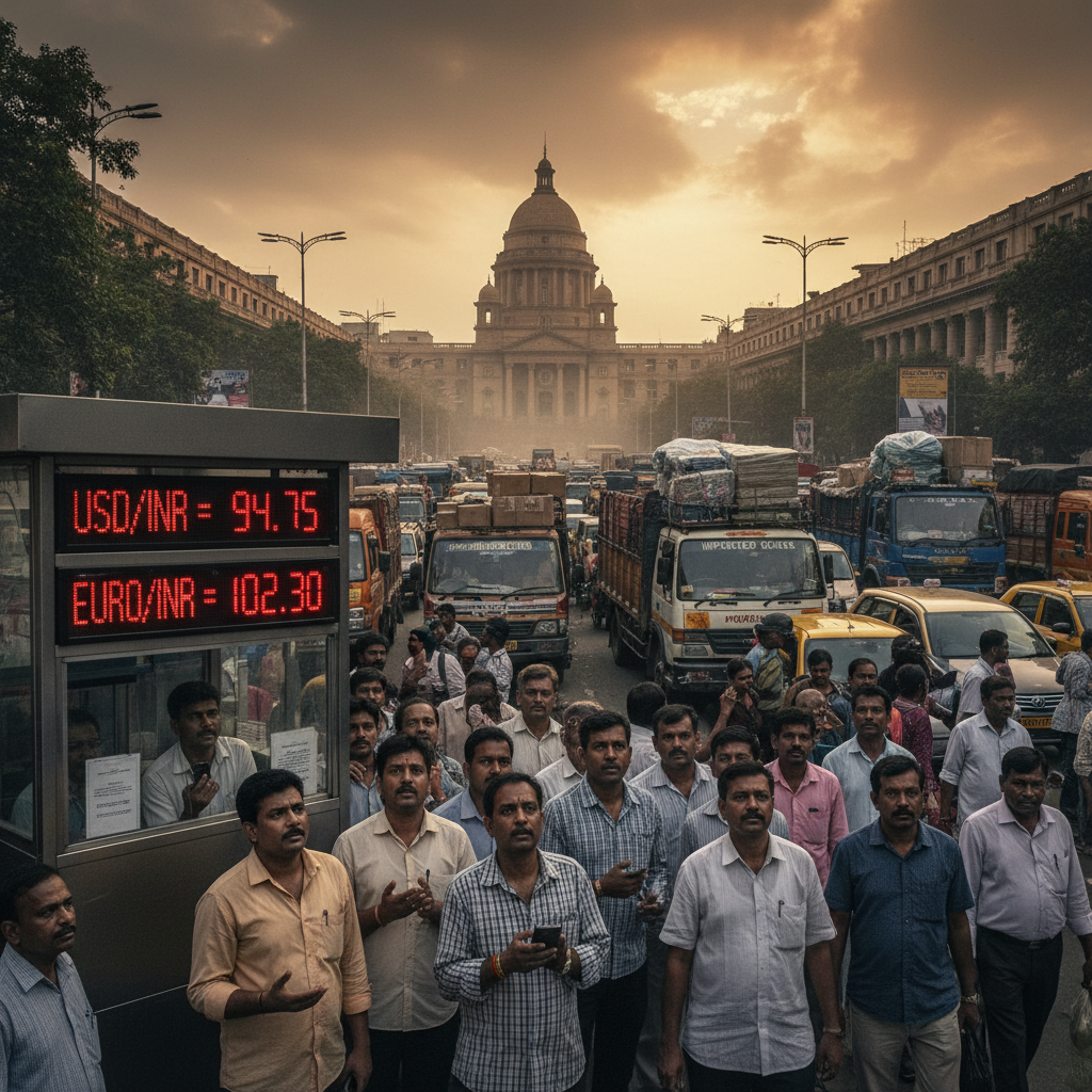 Rupee Plummets to Historic Low, Raising Economic Concerns in India