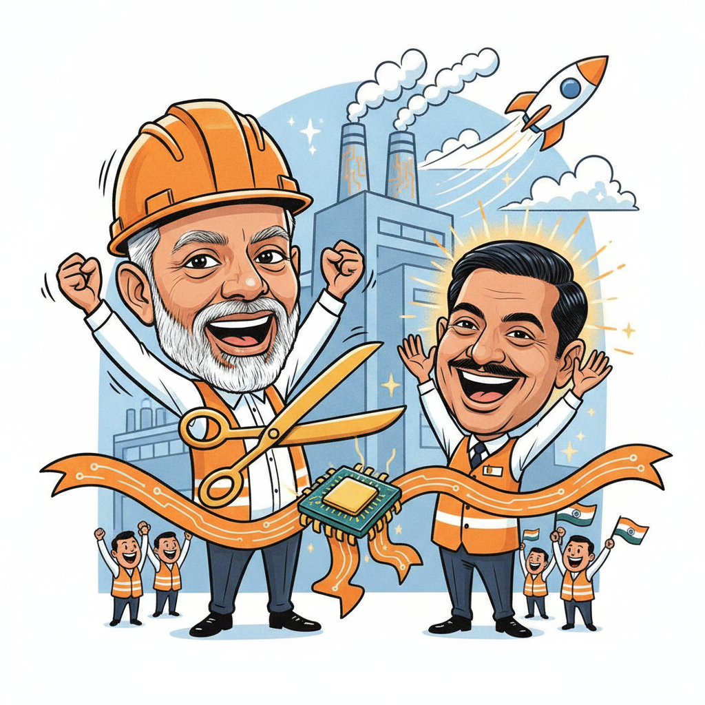 India Enters Commercial Chip Era as Modi Inaugurates Sanand Semiconductor Plant