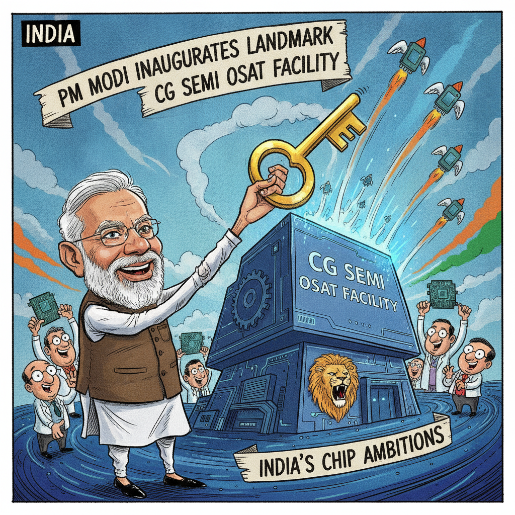 पीएम मोदी ने सेमी ओएसएटी सुविधा का उद्घाटन किया, भारत की चिप महत्वाकांक्षाओं को बढ़ावा