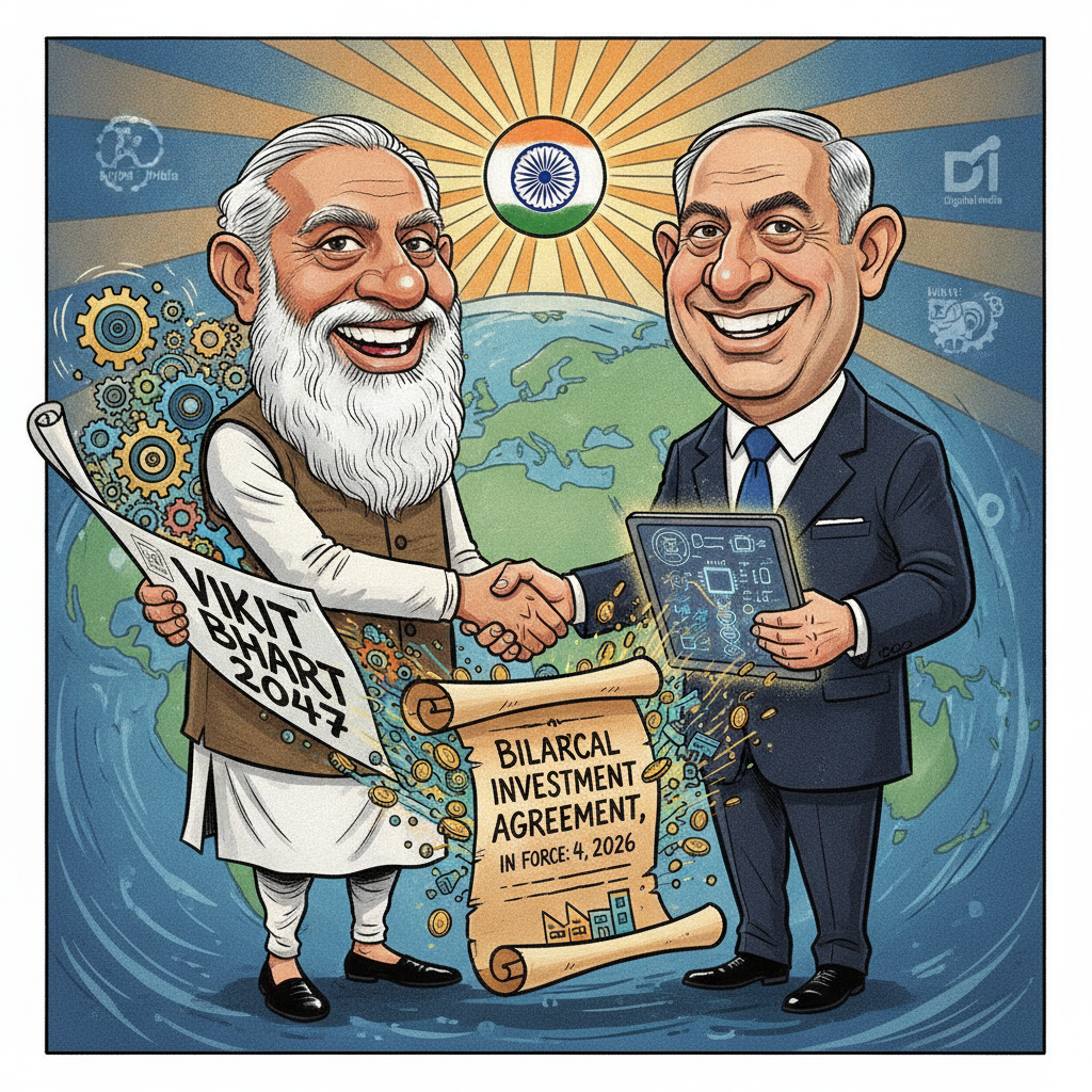 भारत-इज़राइल निवेश समझौता: नए भारत की वैश्विक आकांक्षाओं के लिए एक रणनीतिक स्तंभ