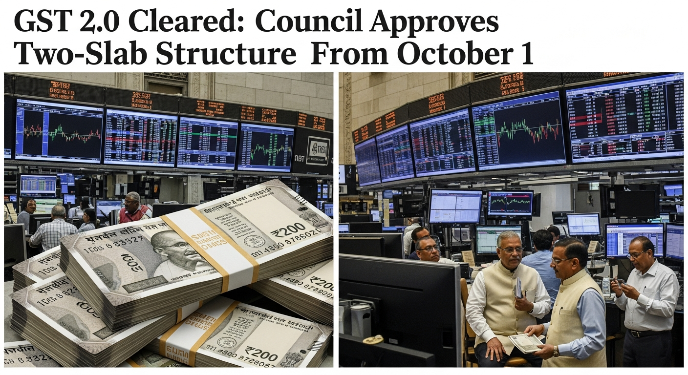 GST 2.0 Cleared: Council Approves Two-Slab Structure From October 1