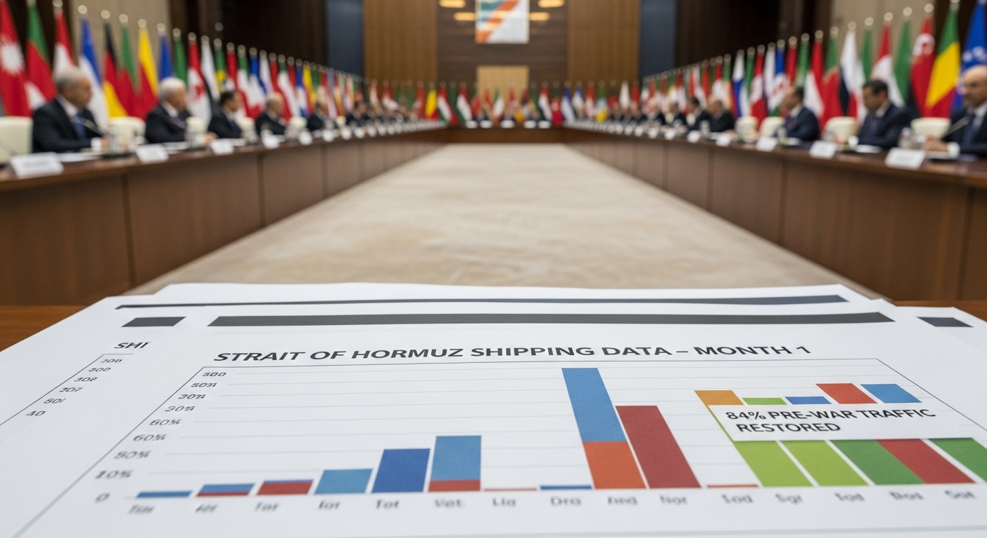 UN Corridor in the Strait Holds: First-Month Data Shows 84% of Pre-War Traffic Restored