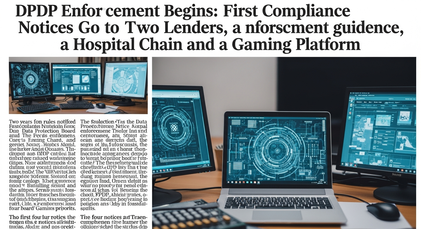 DPDP Enforcement Begins: First Compliance Notices Go to Two Lenders, a Hospital Chain and a Gaming Platform