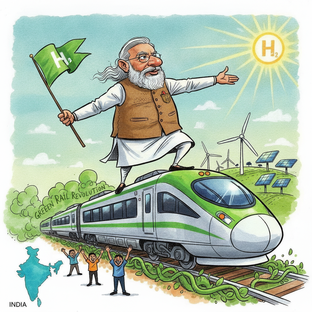 PM Modi to Flag Off India's First Hydrogen Train, Catalyzing Green Rail Revolution