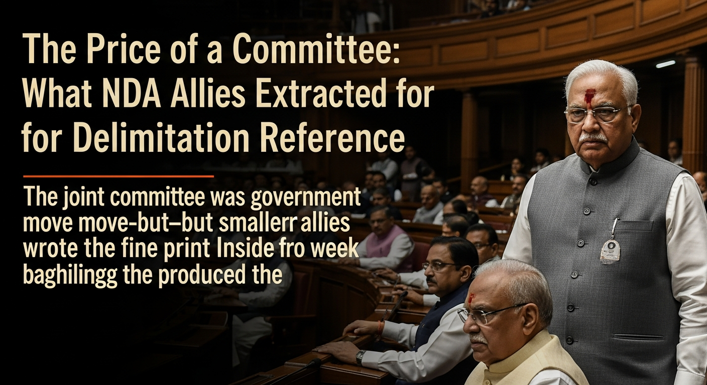 The Price of a Committee: What NDA Allies Extracted for the Delimitation Reference