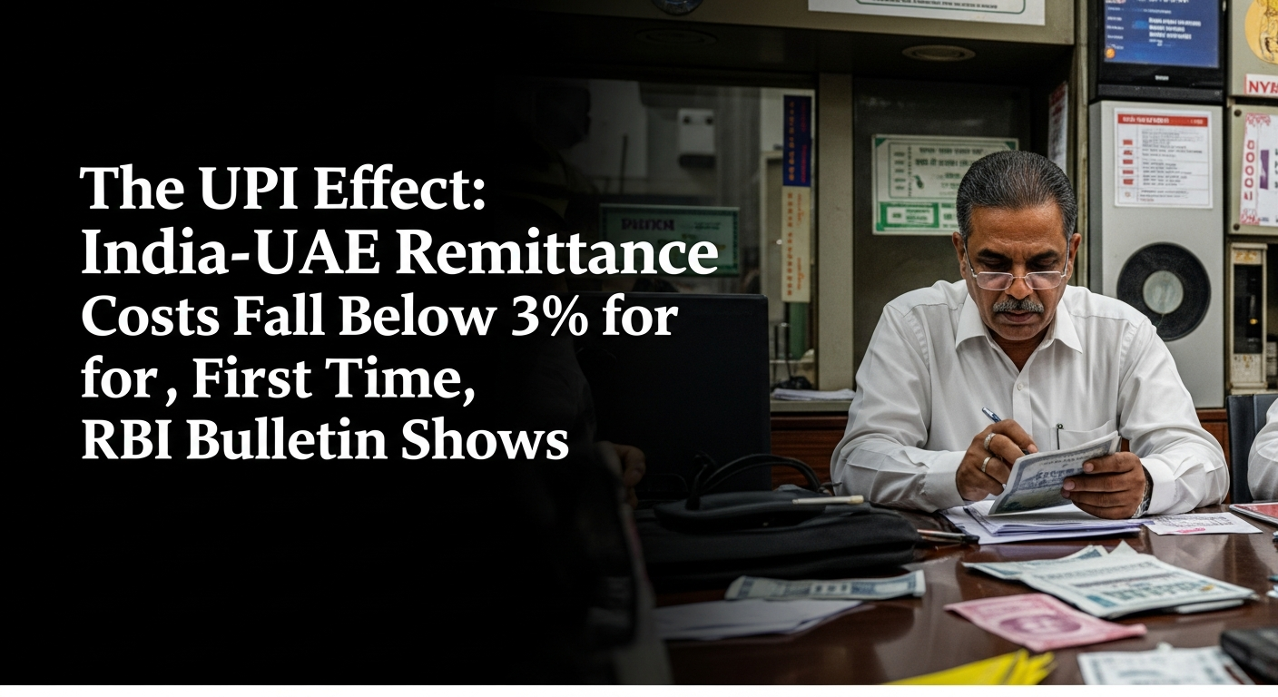 The UPI Effect: India-UAE Remittance Costs Fall Below 3% for the First Time, RBI Bulletin Shows