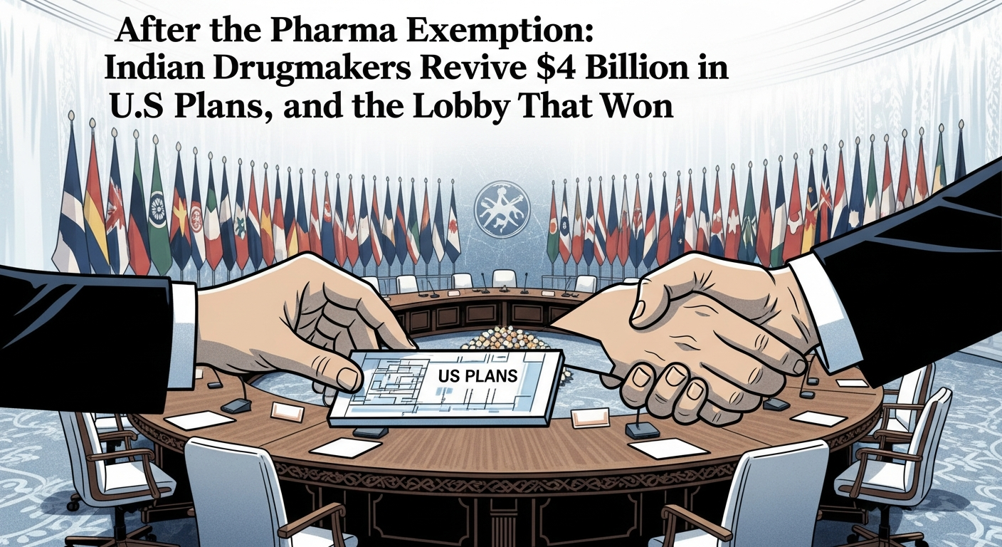 After the Pharma Exemption: Indian Drugmakers Revive $4 Billion in US Plans, and the Lobby That Won