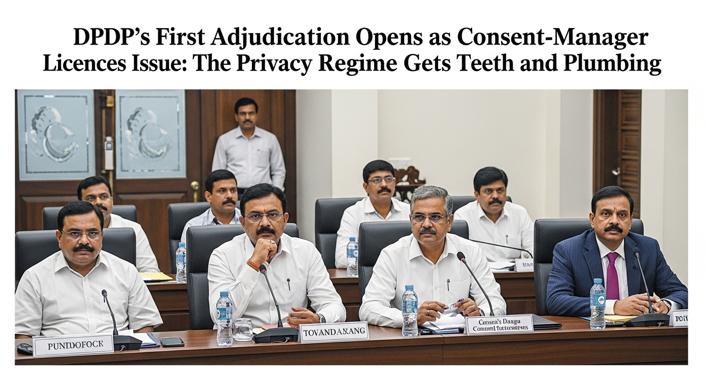 DPDP's First Adjudication Opens as Consent-Manager Licences Issue: The Privacy Regime Gets Teeth and Plumbing
