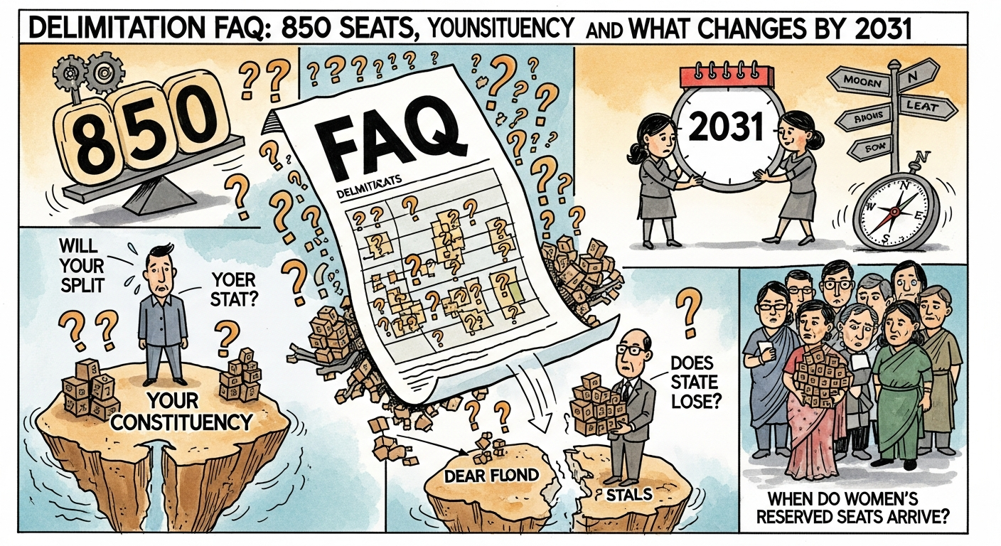 Delimitation FAQ: 850 Seats, Your Constituency, and What Changes by 2031
